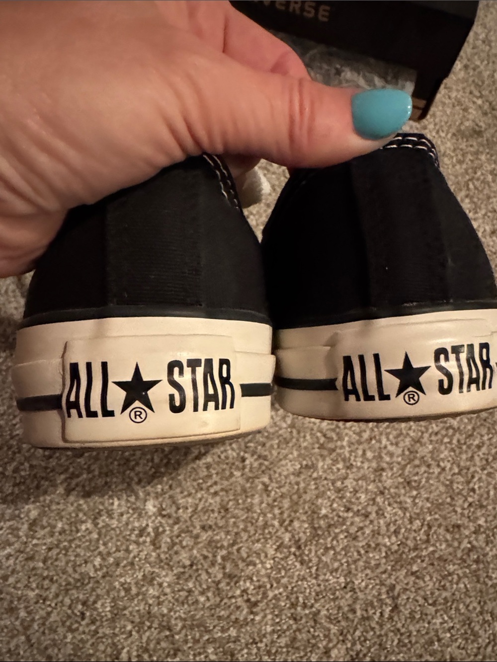 Converse Black and White Low Top Sneakers - Picture 6 of 6